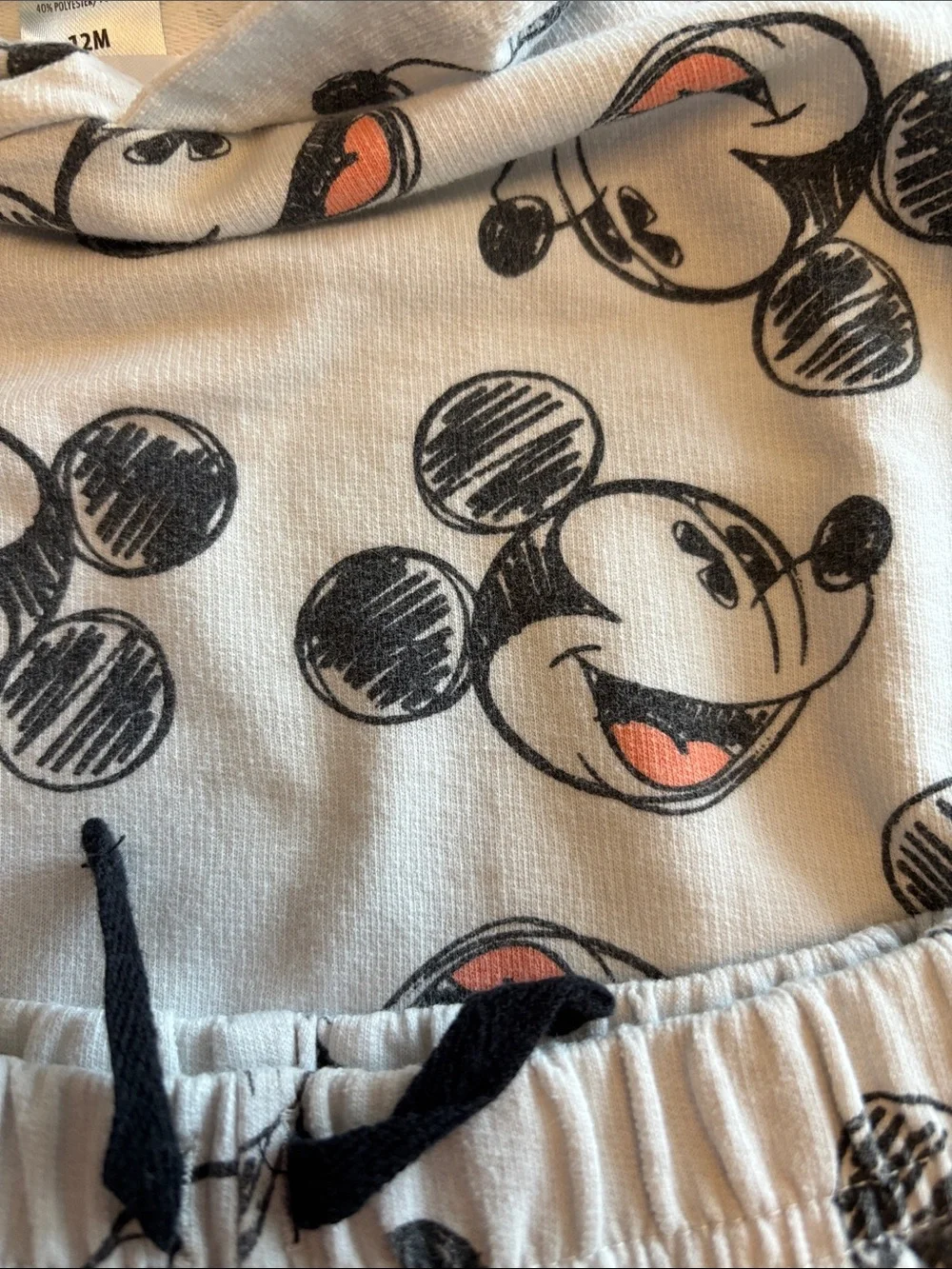 Disney Mickey Mouse Hooded Kids Short Set - Light Teal & Gray sets